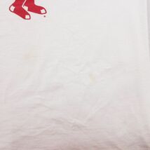 XL/古着 半袖 ビンテージ Tシャツ メンズ 00s MLB ボストンレッドソックス 大きいサイズ クルーネック 白他 ホワイト リンガー メジャーリ_画像7