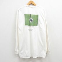 XL/古着 ヘインズ 長袖 ビンテージ Tシャツ メンズ 00s ゴルフ 大きいサイズ コットン クルーネック 白 ホワイト 24mar02 中古_画像1