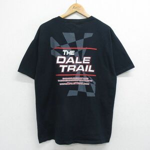 XL/古着 半袖 Tシャツ メンズ NASCAR レーシング THE DALE TRAIL コットン クルーネック 黒 ブラック 24mar02 中古