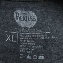 XL/古着 半袖 ロック バンド Tシャツ メンズ ビートルズ 大きいサイズ クルーネック 濃グレー 24mar02 中古_画像3