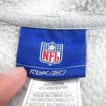 XL/古着 リーボック 長袖 スウェット パーカー メンズ 00s NFL ピッツバーグスティーラーズ 刺繍 グレー 霜降り アメフト スーパーボウル 2_画像5