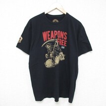 XL/古着 半袖 Tシャツ メンズ 死神 クルーネック 黒 ブラック 24mar06 中古_画像1