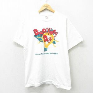 XL/古着 フルーツオブザルーム 半袖 ビンテージ Tシャツ メンズ 90s 電球 企業広告 コットン クルーネック 白 ホワイト 24mar07 中古