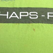 XL/古着 ラルフローレン チャップス 半袖 ビンテージ ブランド Tシャツ メンズ 90s ビッグロゴ コットン クルーネック 緑 グリーン spe 24m_画像6