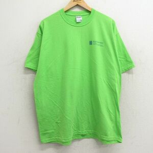 XL/古着 ジャージーズ 半袖 ビンテージ Tシャツ メンズ 00s ロックフォード 大きいサイズ クルーネック 黄緑 24mar09 中古