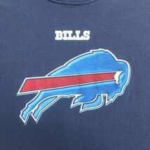 XL/古着 半袖 ビンテージ Tシャツ メンズ 00s NFL バッファロービルズ 大きいサイズ コットン クルーネック 紺 ネイビー アメフト スーパー_画像2