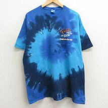 XL/古着 半袖 ビンテージ Tシャツ メンズ 00s アイスクリーム Ralphs 大きいサイズ コットン クルーネック 青他 ブルー タイダイ 24mar09_画像2