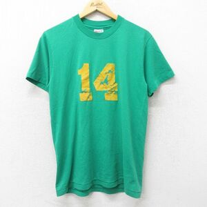 M/古着 ヘインズ 半袖 ビンテージ Tシャツ メンズ 90s 14 緑 グリーン 24mar11 中古