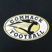 XL/古着 半袖 ビンテージ Tシャツ メンズ 00s COMMACK フットボール コットン クルーネック 黒 ブラック 24mar11 中古_画像3