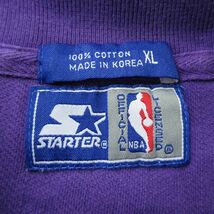 XL/古着 スターター 半袖 ポロ シャツ メンズ 90s NBA フェニックスサンズ 大きいサイズ コットン 紫 パープル バスケットボール spe 24mar_画像3