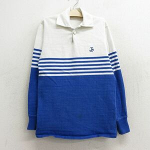 古着 長袖 ラガー シャツ キッズ ボーイズ 子供服 80s コットン 白他 ホワイト 23sep06