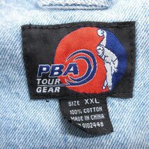 XL/古着 長袖 ジージャン メンズ 00s PBA 大きいサイズ コットン 紺 ネイビー デニム 23sep09 中古 アウター Gジャン ジャケット_画像4