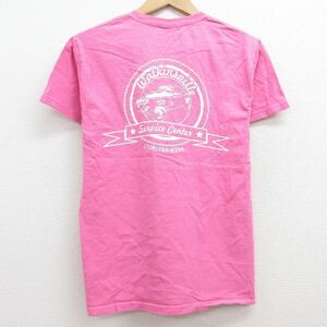 古着 半袖 ビンテージ Tシャツ レディース 00s クラシックカー 車 コットン クルーネック ピンク 21jul01 中古