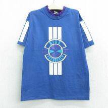 古着 半袖 ビンテージ Tシャツ キッズ ボーイズ 子供服 80s ハイフリークエンシー クルーネック 紺他 ネイビー 22jun22_画像1