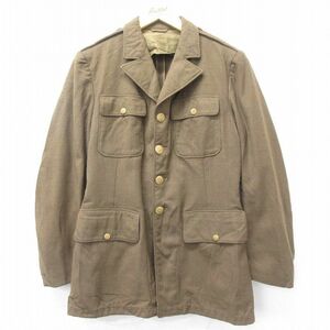 S/古着 長袖 ビンテージ ミリタリー ジャケット 将校服 メンズ 40s ウール 緑系 グリーン 23dec21 中古 アウター フライト