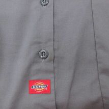 古着 ディッキーズ Dickies 半袖 ワーク シャツ レディース グレー 23aug17 中古 ブラウス トップス_画像3