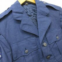 M/古着 長袖 ビンテージ ミリタリー ジャケット 将校服 ユニフォーム メンズ 60s USAF ロング丈 ウール 紺 ネイビー 22dec09 中古 アウ_画像2