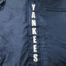 古着 長袖 ジャケット パーカー キッズ ボーイズ 子供服 00s MLB ニューヨークヤンキース リップストップ ラグラン 紺 ネイビー 内側フ_画像3