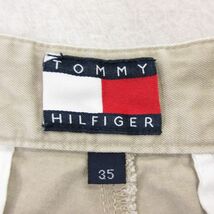 W36/古着 トミーヒルフィガー TOMMY HILFIGER ブランド ショート チノ パンツ ショーツ チノパン メンズ 90s ワンポイントロゴ コット_画像5