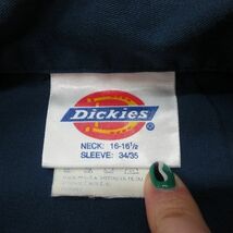 XL/古着 ディッキーズ Dickies 長袖 ワーク シャツ メンズ 90s 紺 ネイビー 23may20 中古 トップス_画像3