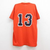 古着 ラッセル 半袖 ビンテージ Tシャツ キッズ ボーイズ 子供服 00s NOMADAS 13 ヘンリーネック オレンジ 22aug19_画像2