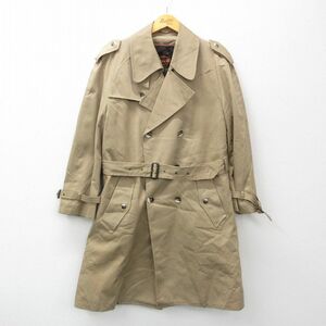 L/ old clothes long sleeve trench coat men's 80s long height beige khaki inside side boa 23dec05 used outer 