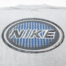 古着 ナイキ NIKE 長袖 ビンテージ Tシャツ キッズ ボーイズ 子供服 00s ビッグロゴ クルーネック グレー 霜降り 23may24_画像4