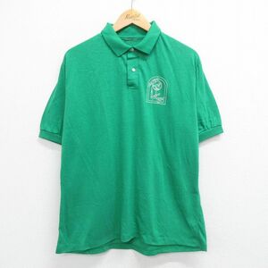 XL/古着 半袖 ポロ シャツ メンズ 80s 緑 グリーン 23apr20 中古 トップス