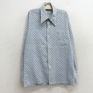 古着 タウンクラフト JCペニー 長袖 ビンテージ シャツ キッズ ボーイズ 子供服 70s 紺他 ネイビー 23sep06