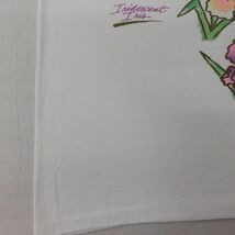 古着 ヘインズ 半袖 ビンテージ Tシャツ レディース 90s 花 クルーネック 白 ホワイト 23jul08 中古_画像6