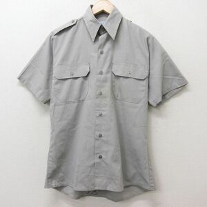 M/古着 半袖 ワーク シャツ メンズ 90s グレー 21jul12 中古 トップス