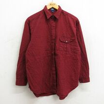 古着 ギャップ GAP 長袖 シャツ レディース 90s コットン エンジ他 spe 23aug22 中古 ブラウス トップス_画像1