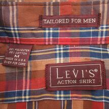 M/古着 リーバイス Levis 長袖 ブランド シャツ メンズ 90s 赤他 レッド チェック 23aug19 中古 トップス_画像5