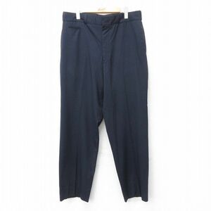 W36/古着 ビンテージ スラックス パンツ メンズ 70s タロン 濃紺 ネイビー 23oct25 中古 ボトムス ロング