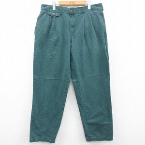 W36/古着 ビューグルボーイ パンツ メンズ 00s コットン 緑 グリーン 23jun26 中古 ボトムス ロング