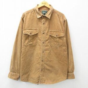 XL/古着 ウールリッチ 長袖 シャツ メンズ コーデュロイ 大きいサイズ 濃ベージュ カーキ 23dec05 中古 トップス