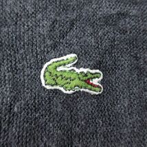 XL/古着 ラコステ LACOSTE IZOD 長袖 ブランド ニット カーディガン メンズ 90s ワンポイントロゴ 濃グレー 23sep27 中古 トップス_画像2