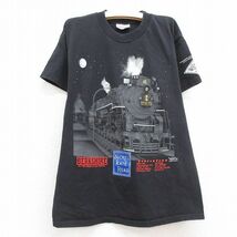 古着 ヘインズ 半袖 ビンテージ Tシャツ キッズ ボーイズ 子供服 00s 機関車 コットン クルーネック 黒 ブラック 23jul29_画像1