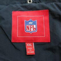 XL/古着 長袖 ナイロン ジャケット メンズ 00s NFL ヒューストンテキサンズ 刺繍 大きいサイズ ロング丈 ツートンカラー 黒他 ブラック_画像6