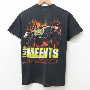 S/古着 半袖 ビンテージ Tシャツ メンズ 00s 四駆 コットン クルーネック 黒 ブラック 21jul06 中古