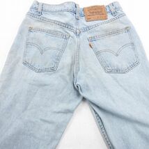 W29/古着 ジーンズ Levis リーバイス 550 メンズ 90s コットン 紺 ネイビー デニム 23nov07 中古 ボトムス ジーパン Gパン ロング パン_画像8