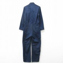 W36/古着 長袖 ミリタリー ベイカー ツナギ メンズ 90s ユーティリティ 紺 ネイビー 23sep20 中古 オールインワン ボトムス_画像2