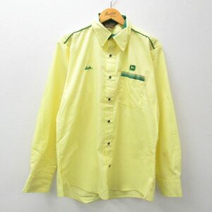 XL/古着 長袖 シャツ メンズ 80s 黄 イエロー 23dec05 中古 トップス