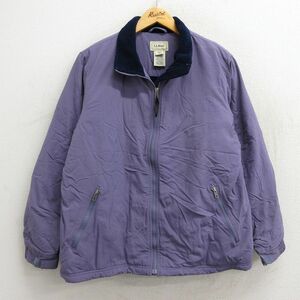 古着 エルエルビーン LLBEAN 長袖 ナイロン ジャケット レディース 00s 薄紫 パープル 内側フリース 23nov01 中古 アウター ウインドブ