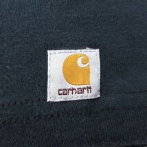 古着 カーハート 半袖 Tシャツ レディース ワンポイントロゴ コットン クルーネック 黒 ブラック 23may20 中古_画像2