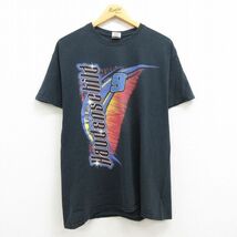 L/古着 半袖 ビンテージ Tシャツ メンズ 00s レーシングカー ジャックハウデンシルト コットン クルーネック 黒 ブラック 22jun23 中古_画像1