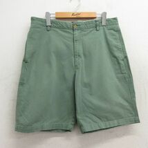 W34/古着 チャップス ショート チノ パンツ ショーツ チノパン メンズ 90s コットン 緑 グリーン 23aug22 中古 ボトムス 短パン ショー_画像1