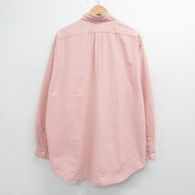 XL/古着 ラルフローレン 長袖 ブランド シャツ メンズ 90s ワンポイントロゴ BIG SHIRT オックスフォード 大きいサイズ コットン ボタ_画像2