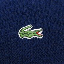 L/古着 ラコステ LACOSTE IZOD 長袖 ブランド セーター メンズ 80s ワンポイントロゴ アクリル Vネック 紺 ネイビー 23oct02 中古 ニッ_画像2