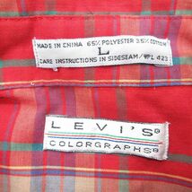 L/古着 リーバイス Levis 長袖 ブランド シャツ メンズ 90s ボタンダウン 赤他 レッド チェック 23jun17 中古 トップス_画像4